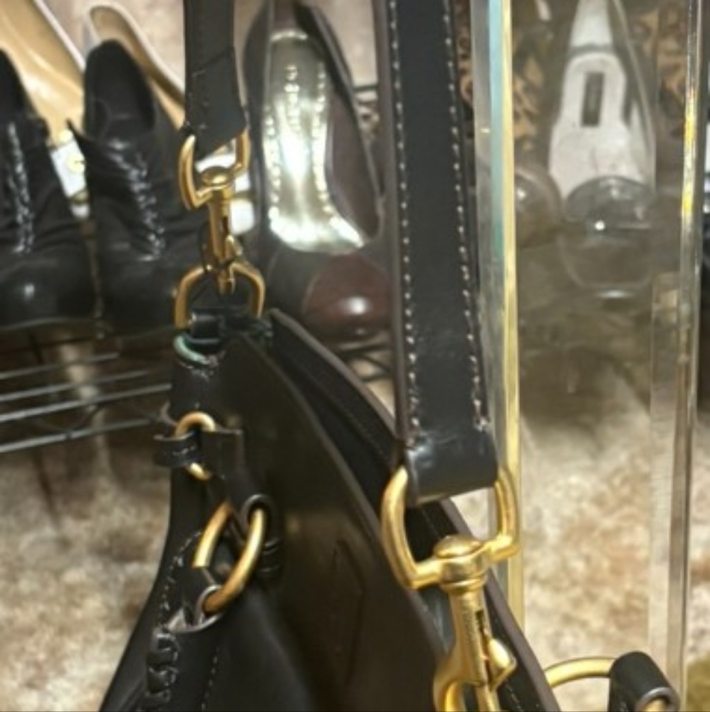 Dooney & Bourke Black Florentine Leather Satchel  Crossbody Bag NWT - Picture 8 of 16